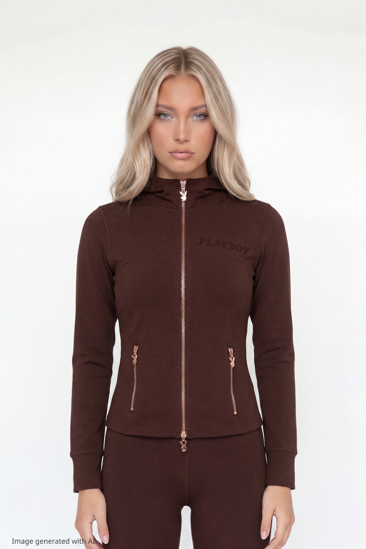 Playboy Active Zip Jacket - Brown