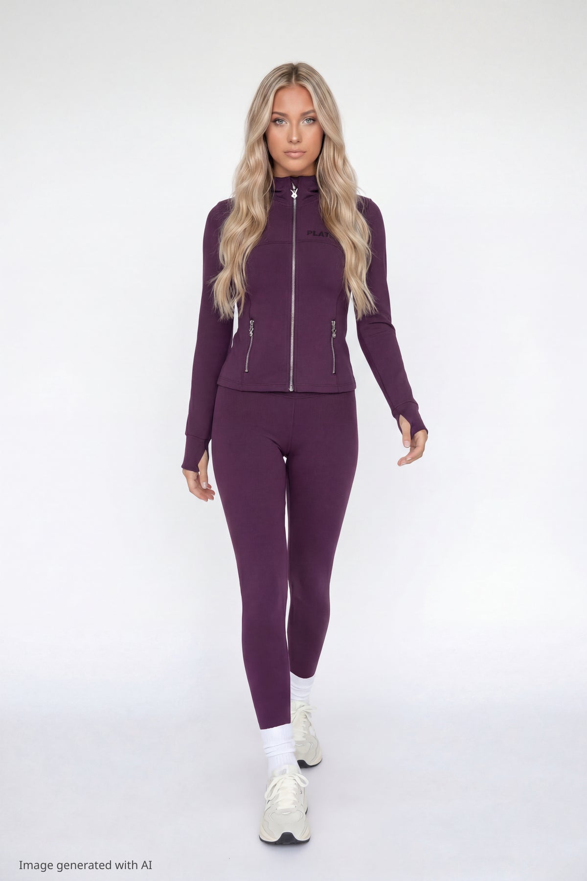 Alt View 2. Playboy Active Zip Jacket - Purple