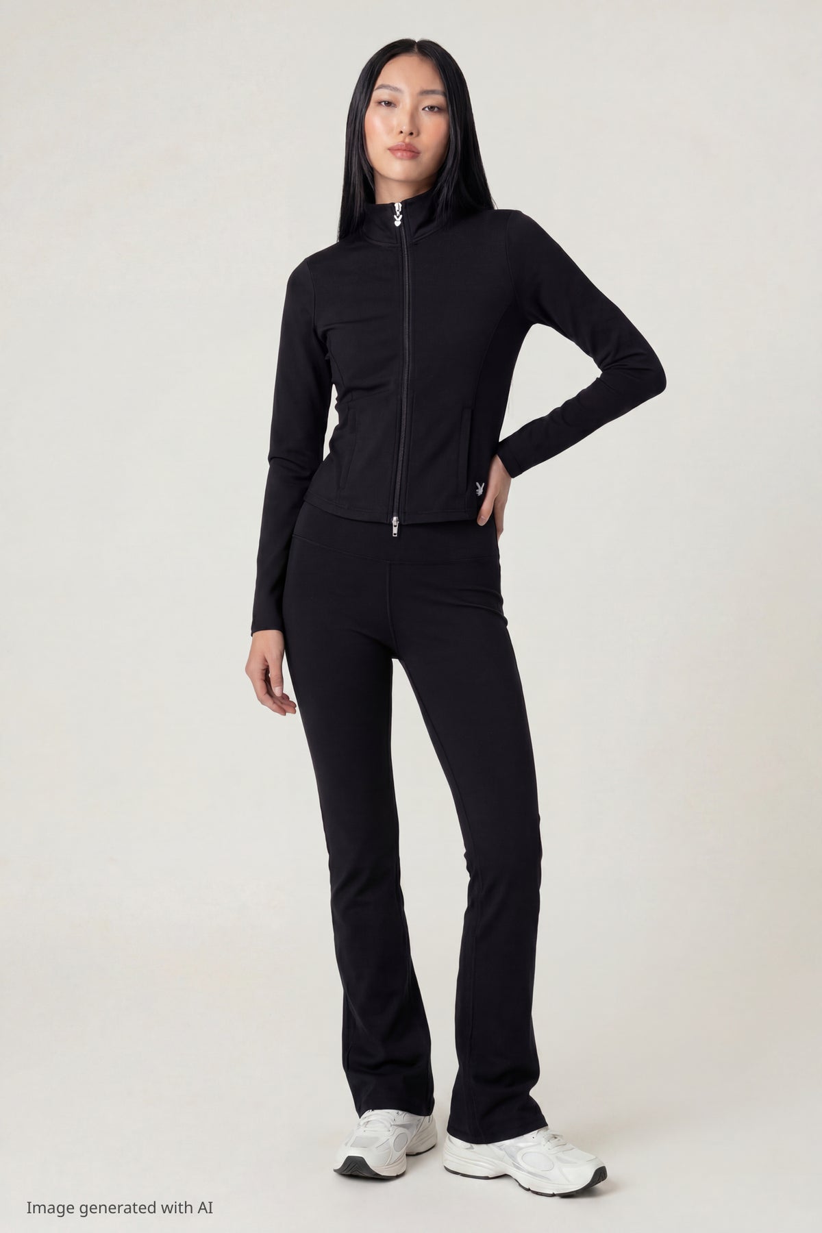 Alt View 2. Playboy Active Zip Jacket - Black