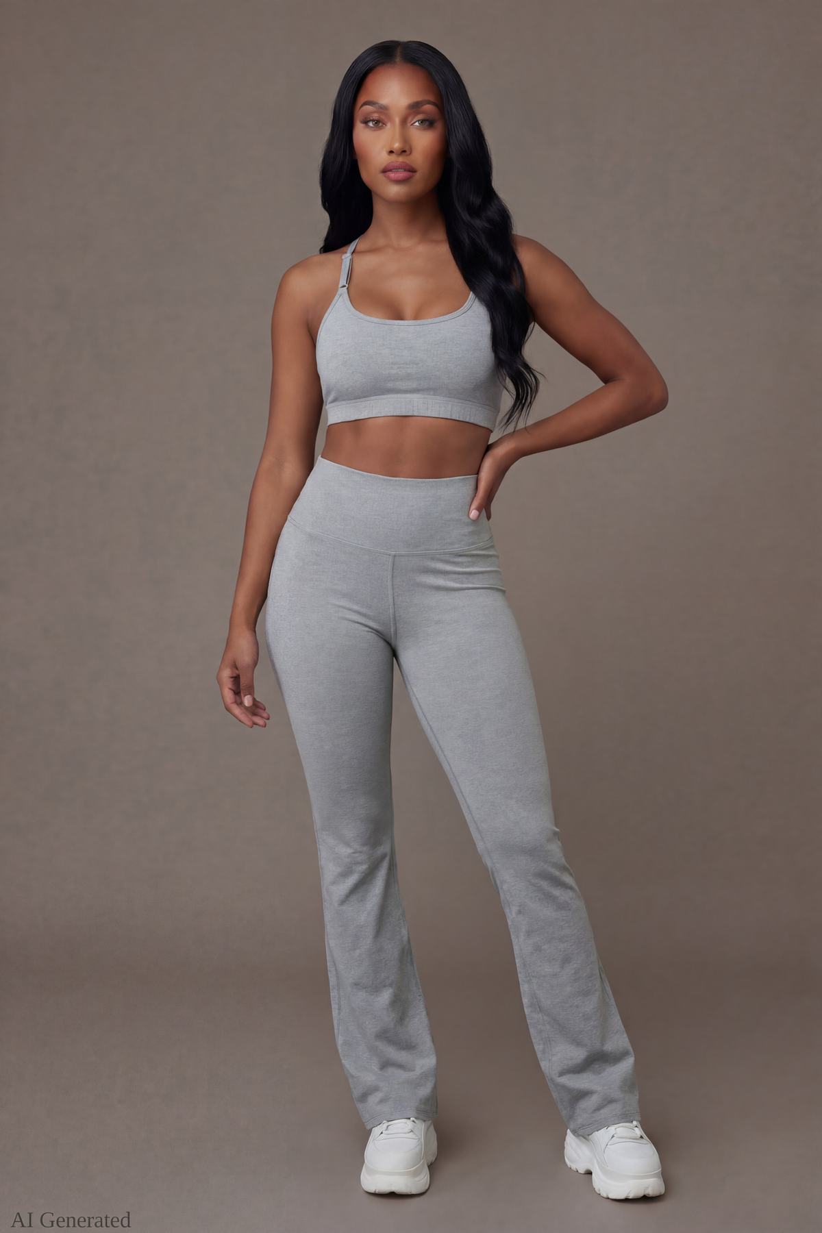 Alt View 2. Playboy Sports Bra - Heather Grey