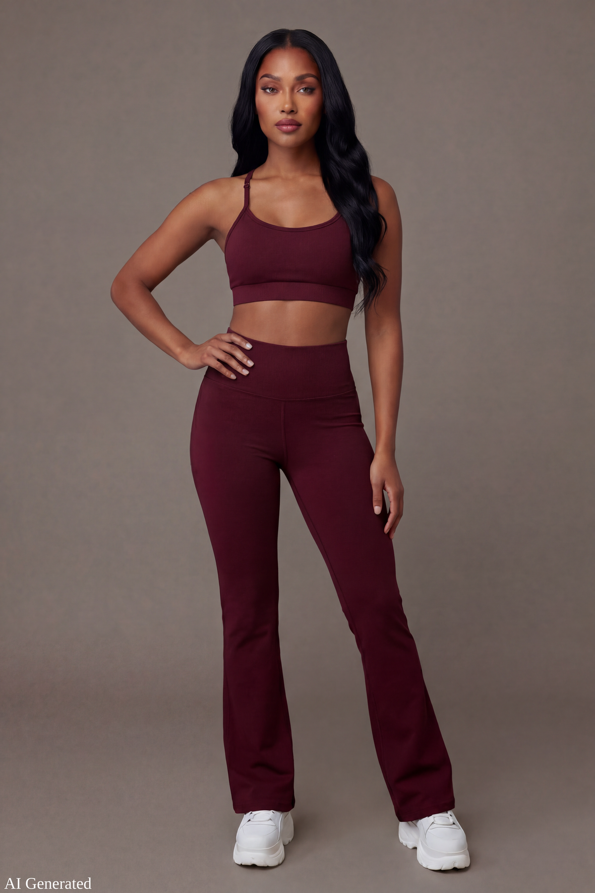 Alt View 2. Playboy Sports Bra - Burgundy