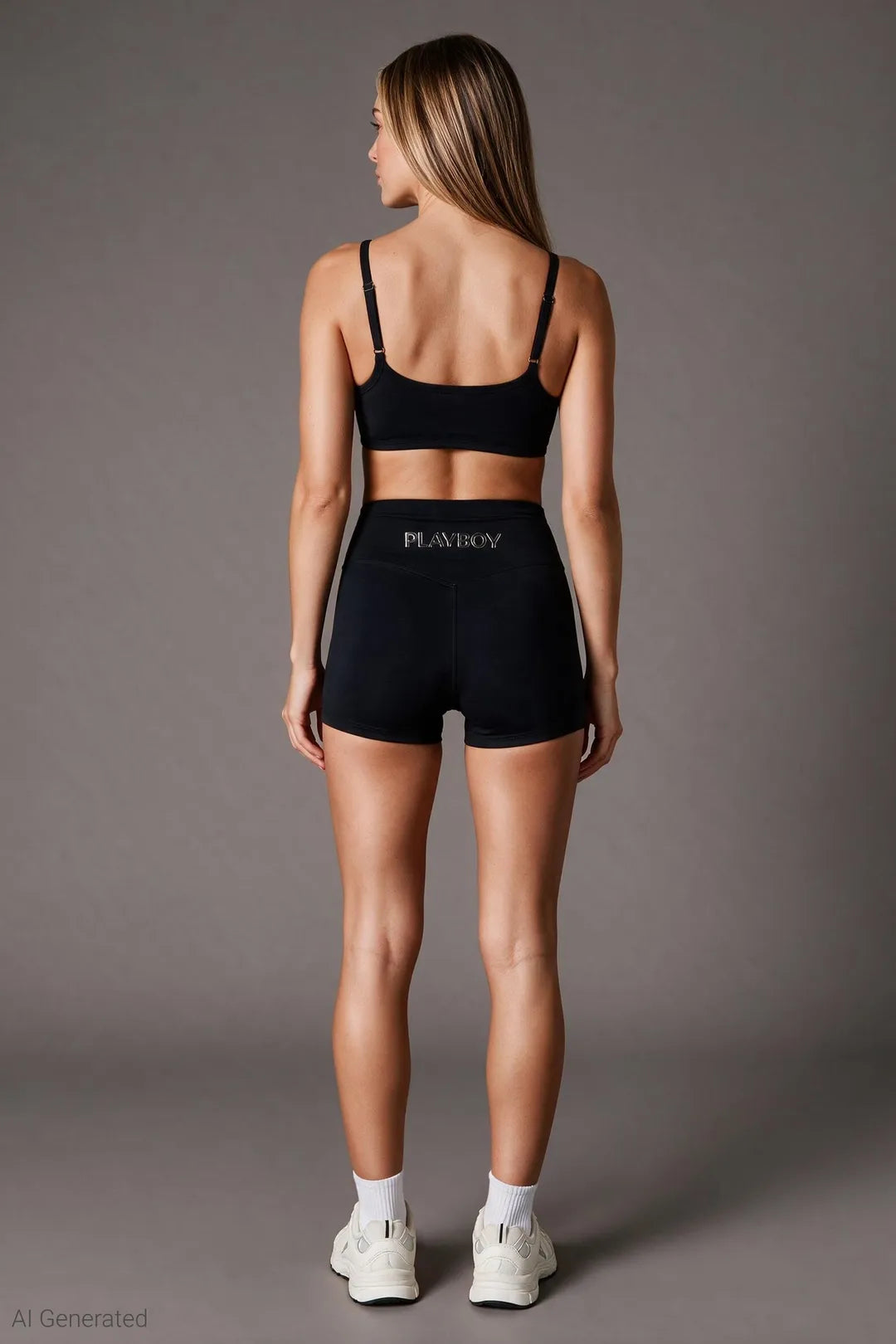 Alt View 8. Playboy Chrome Detail Sports Bra - Blue
