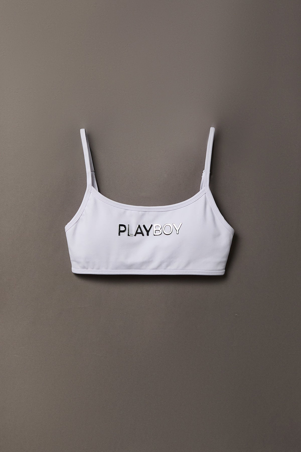Alt View 3. Playboy Chrome Detail Sports Bra - Brown