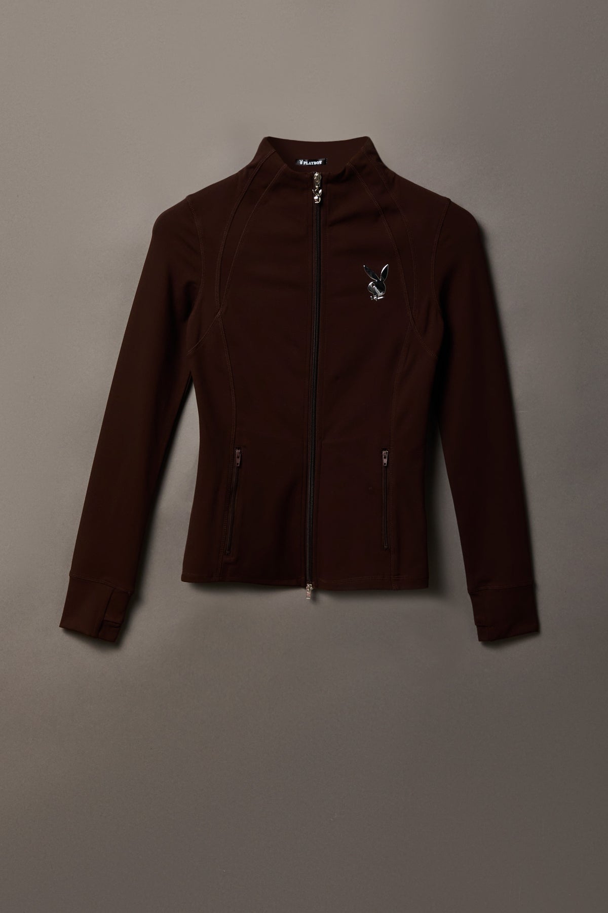 Playboy Chrome Detail Zip Jacket - Brown