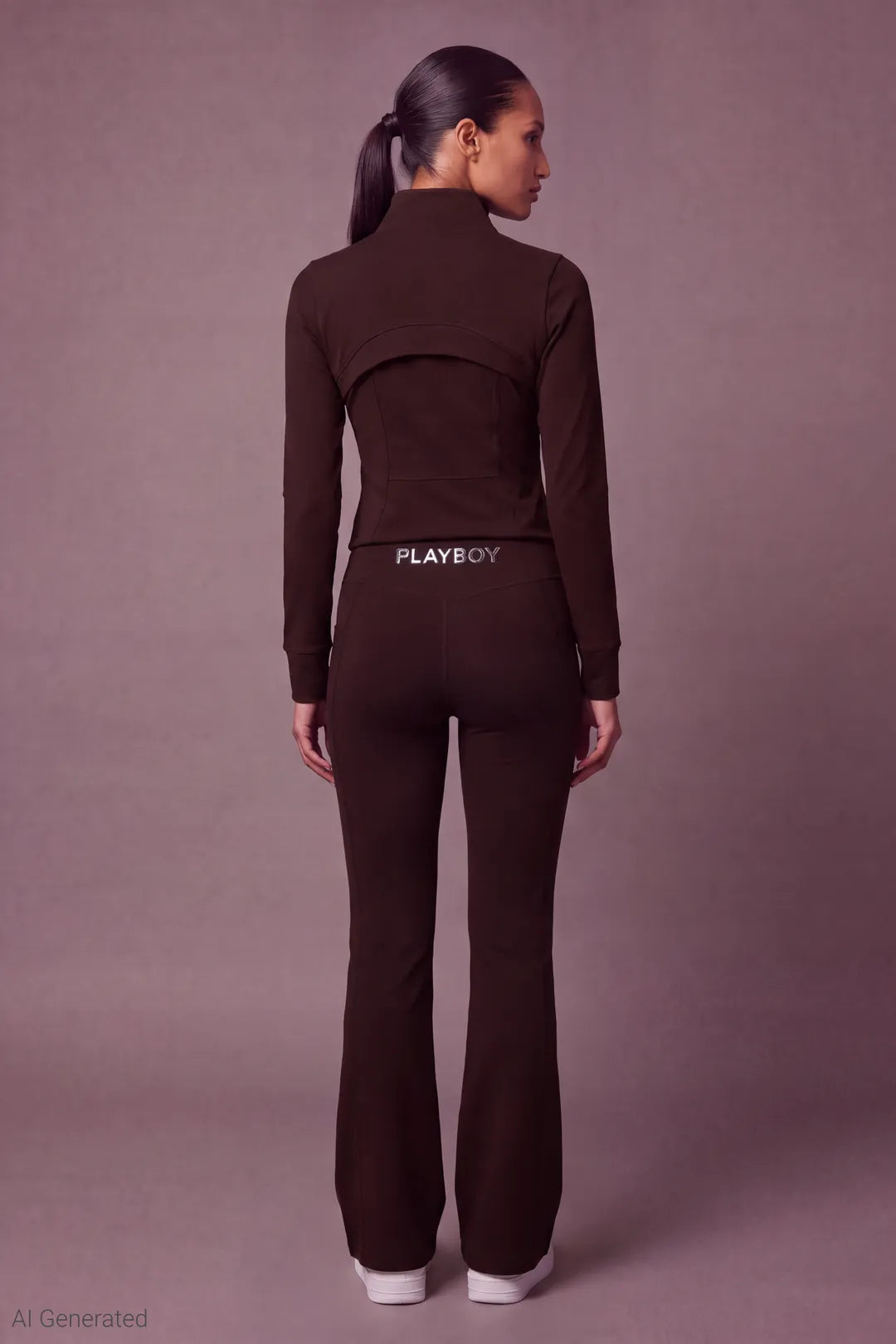 Alt View 3. Playboy Chrome Detail Zip Jacket - Brown