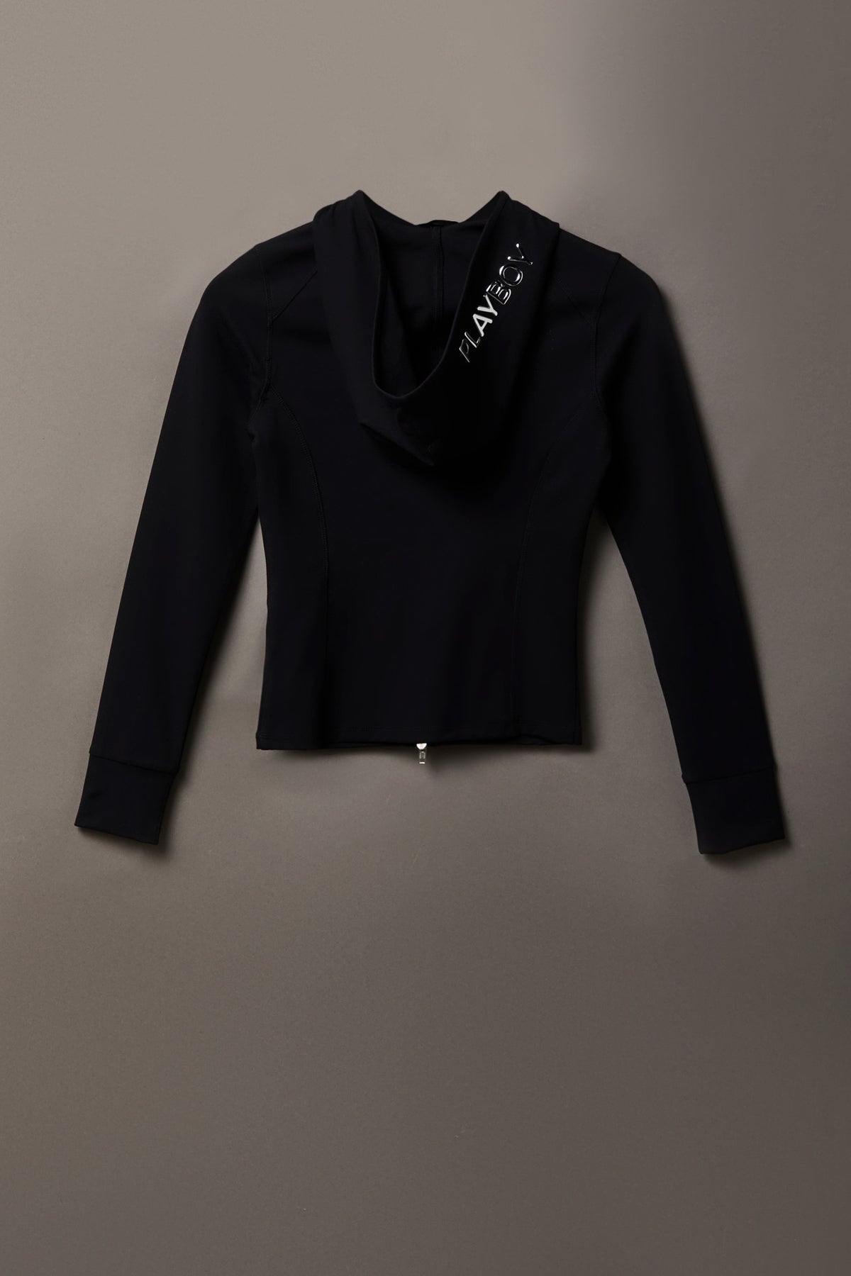 Alt View 2. Playboy Chrome Detail Zip Hooded Jacket - Black
