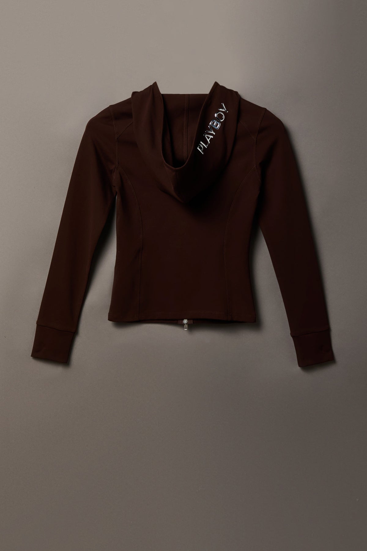 Alt View 2. Playboy Chrome Detail Zip Hooded Jacket - Brown