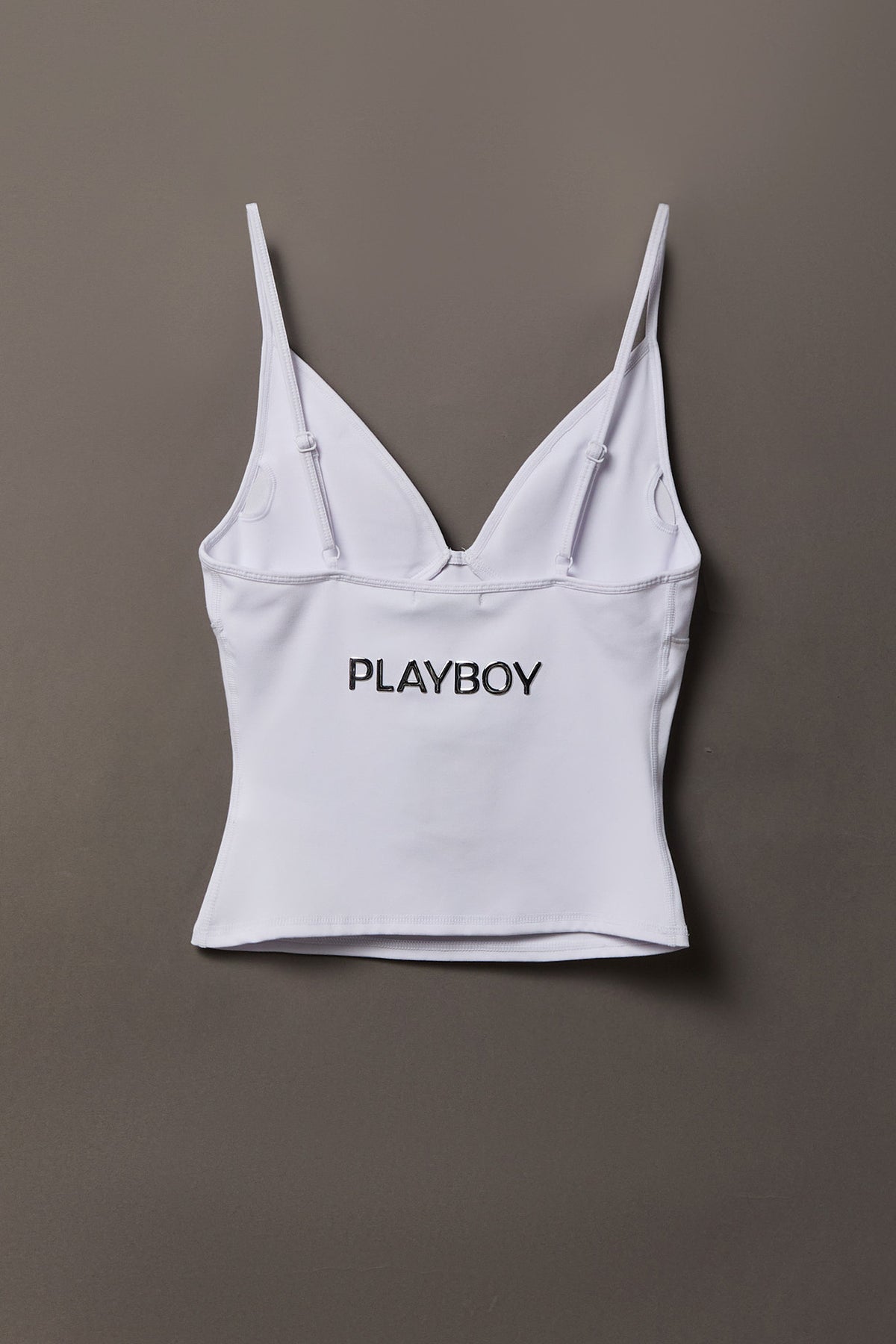 Playboy Chrome Detail Tank - White
