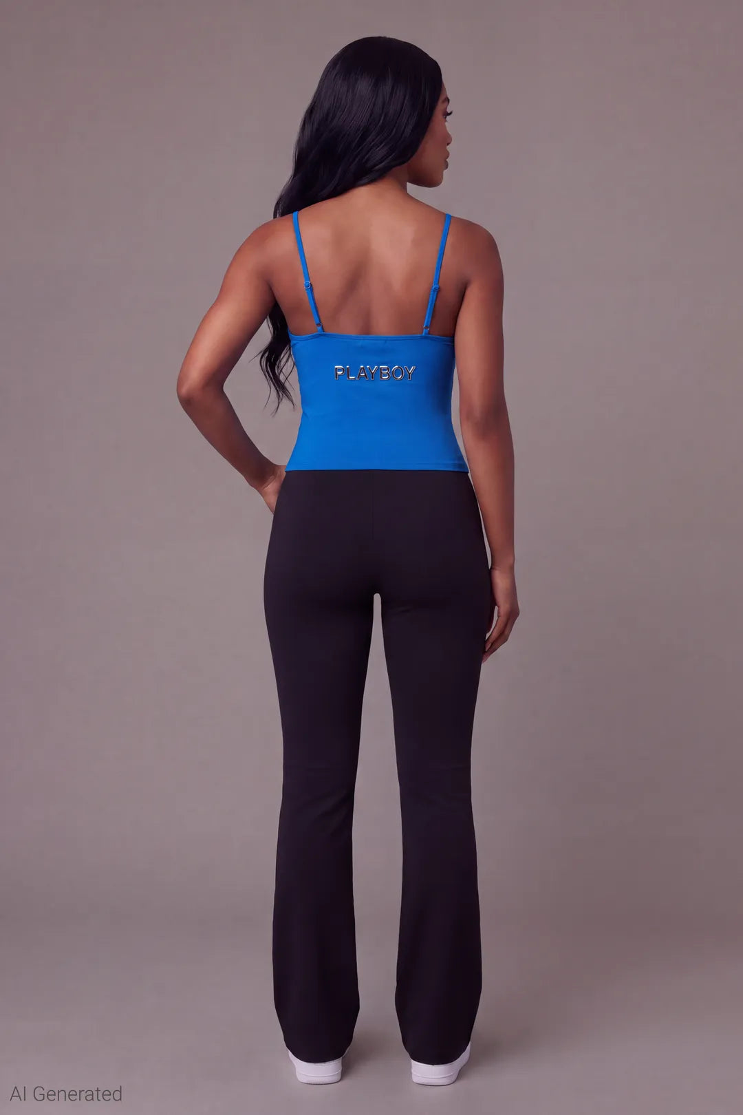 Alt View 3. Playboy Chrome Detail Tank - Blue