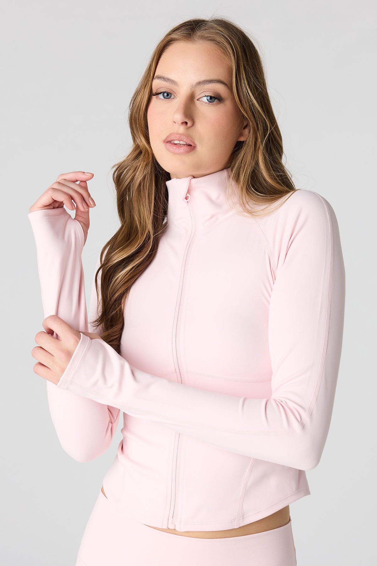 Active High Density Zip-Up Jacket - Pink