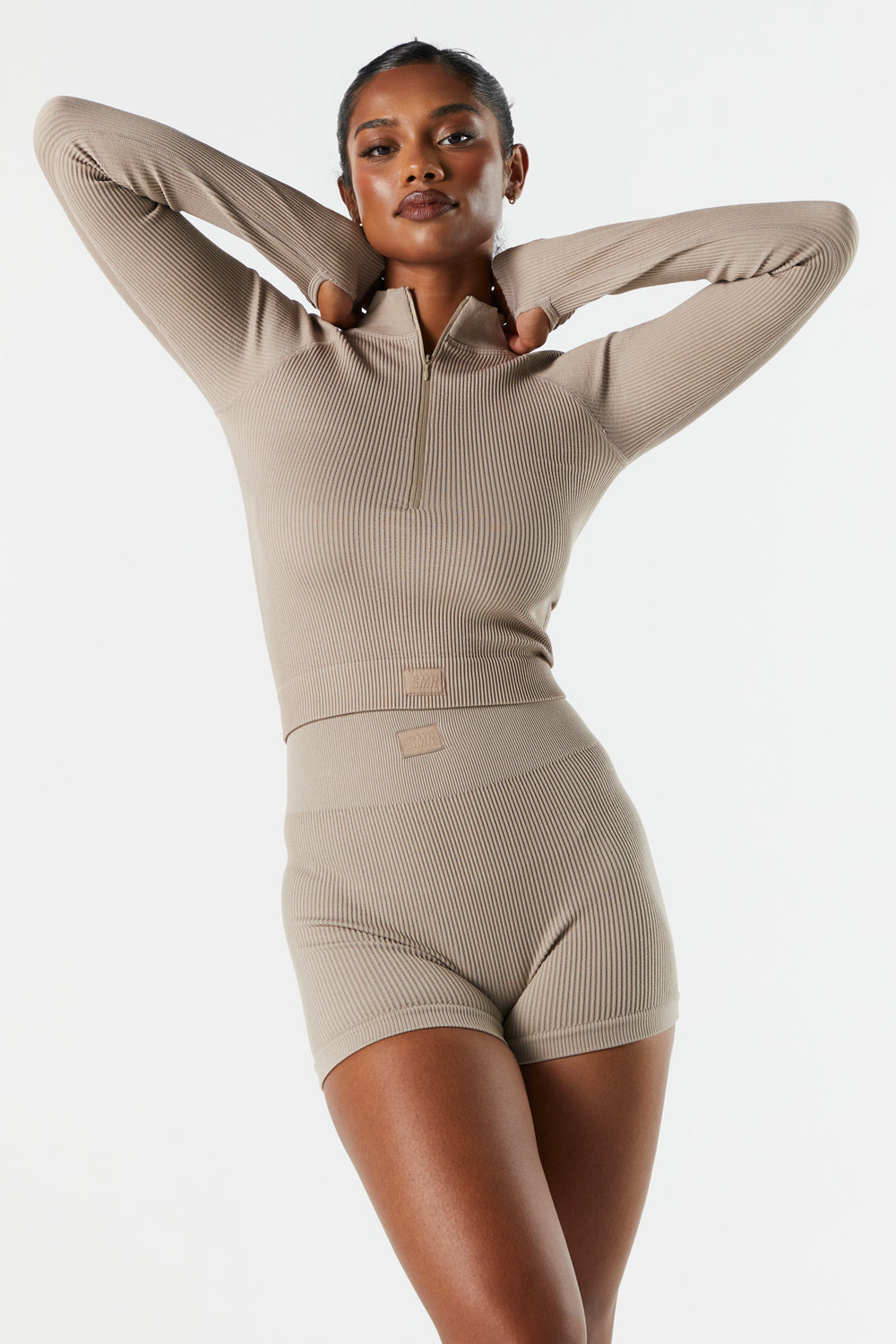 Sommer Ray Seamless Ribbed Quarter Zip Active Top Sommer Ray Seamless Ribbed Quarter Zip Active Top 13
