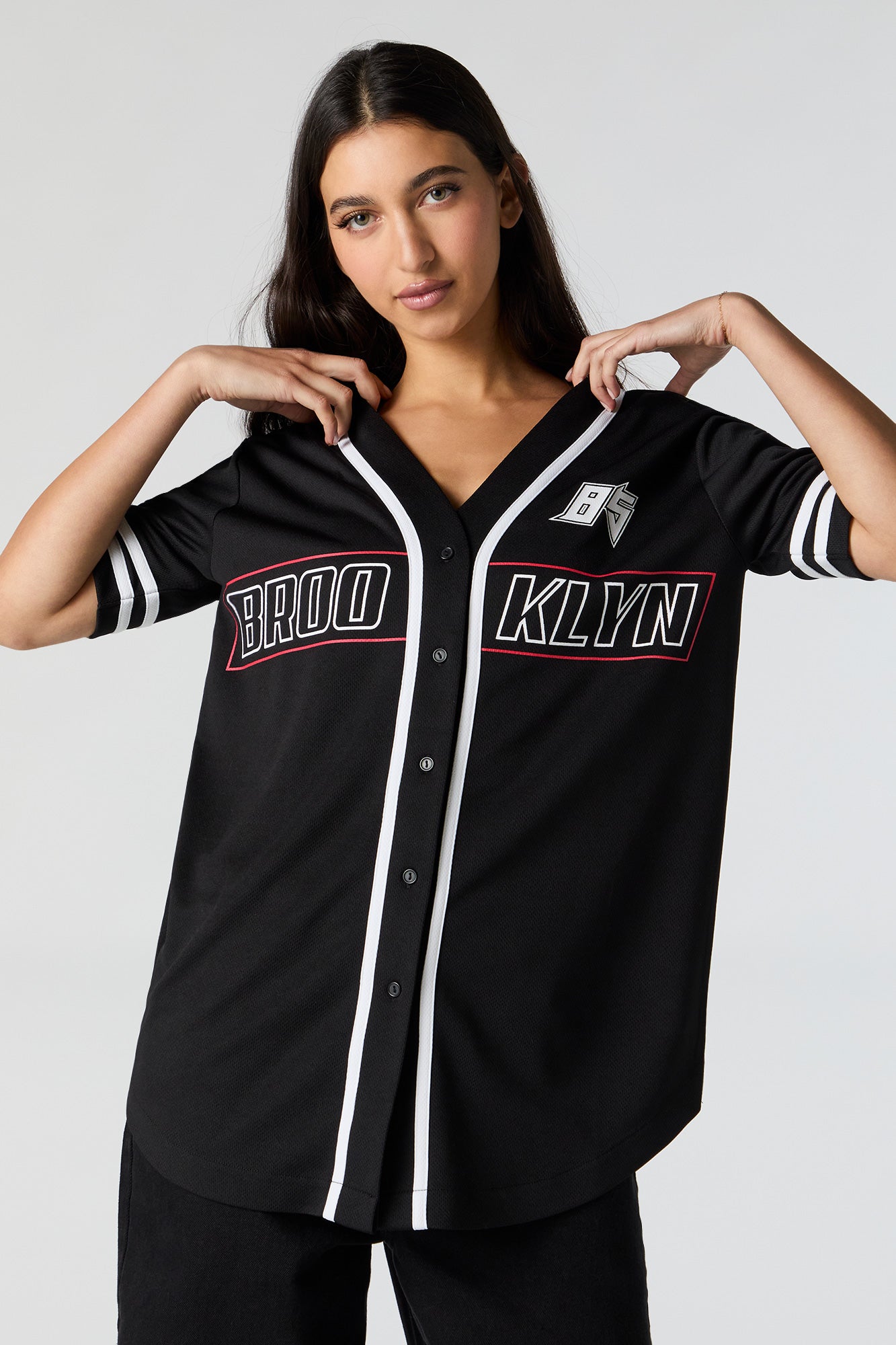 Graphic Mesh Baseball Jersey