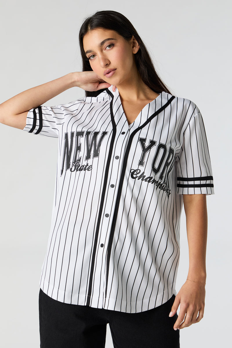 Graphic Mesh Baseball Jersey