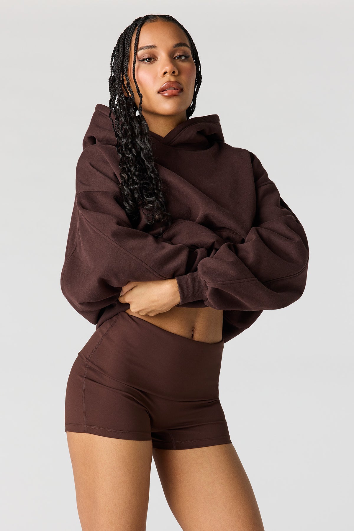 Alt View 5. Active Foldover Waist Short - Brown