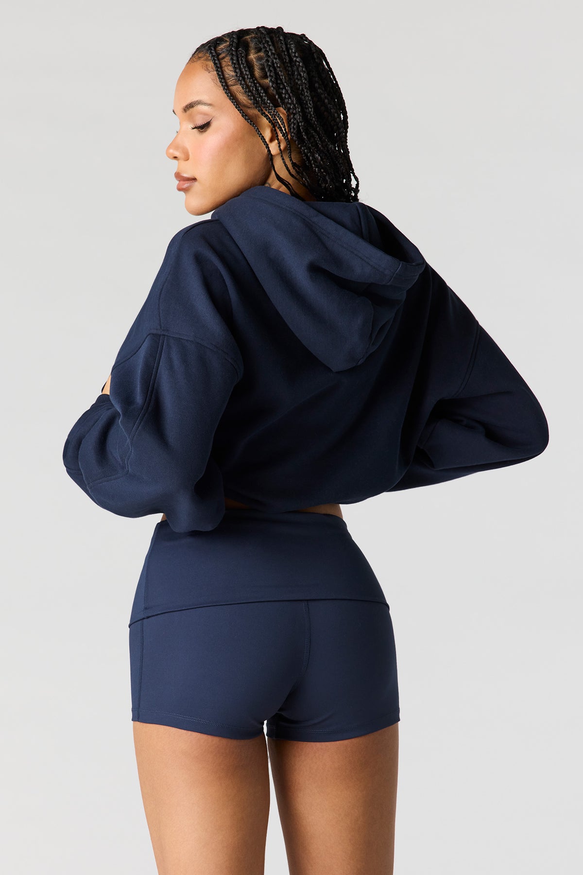 Alt View 2. Active Foldover Waist Short - Navy