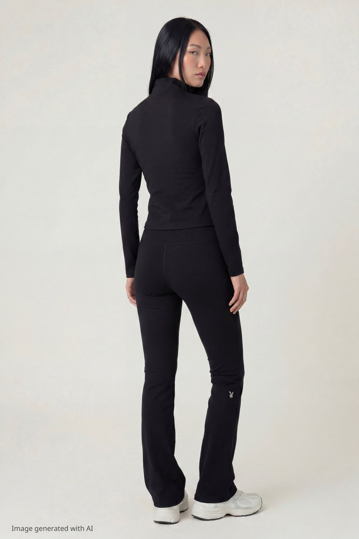 Alt View 2. Playboy Active Flare Legging - Black