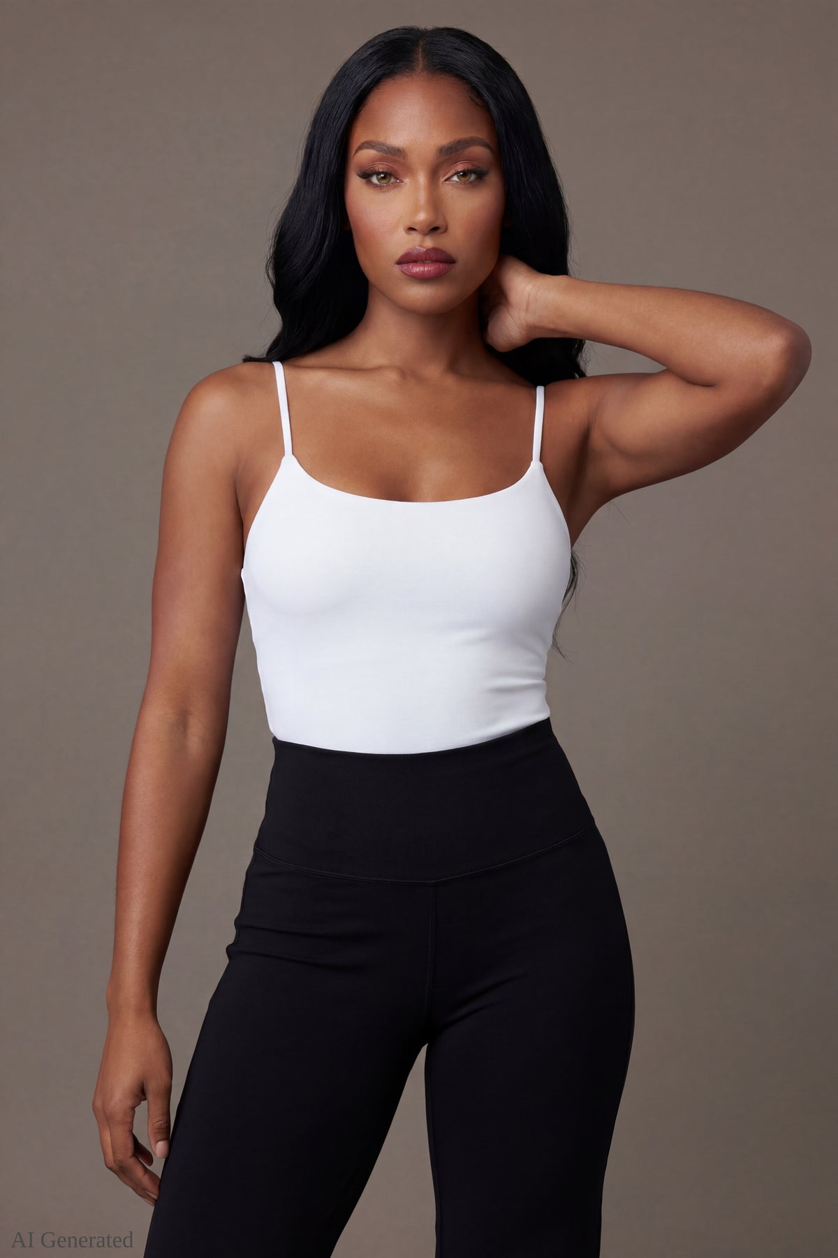 Playboy Active Flare Pant - Black - Hero On-Model - Black