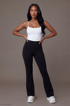 Playboy Active Flare Pant - Black - Front On-Model