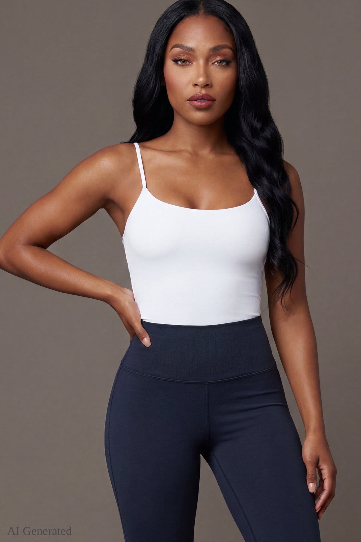 Playboy Active Flare Pant - Dark Grey - Hero On-Model - Dark Grey