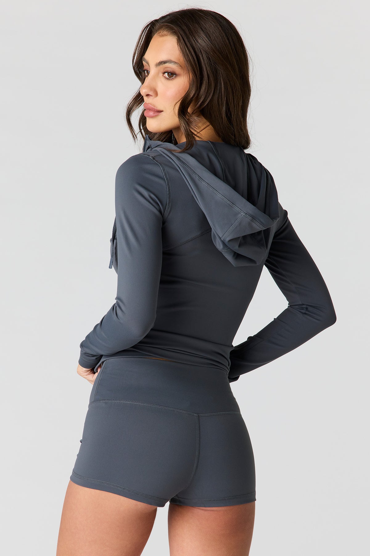 Alt View 2. Sommer Ray UltraSculpt Bike Short 1.5" - Dark Grey