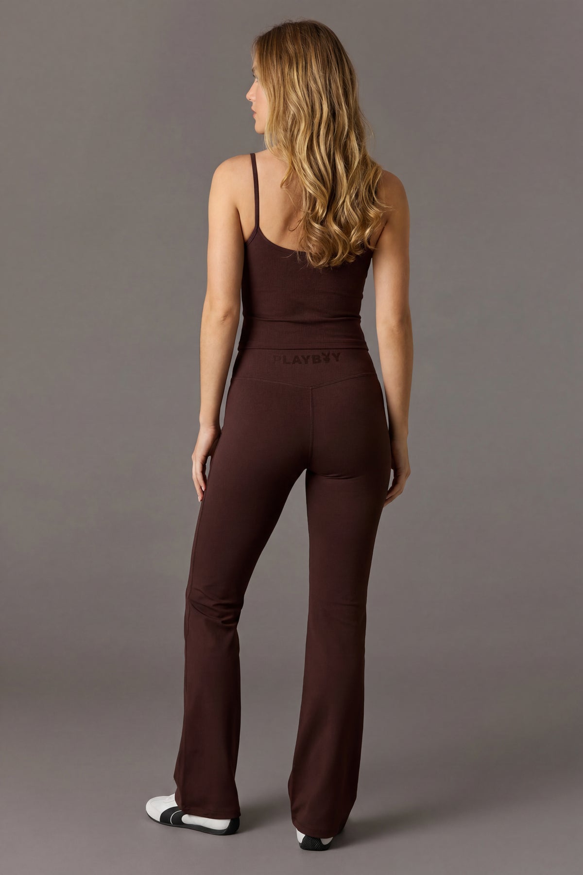 Alt View 3. Playboy Active Flare Pant - Brown