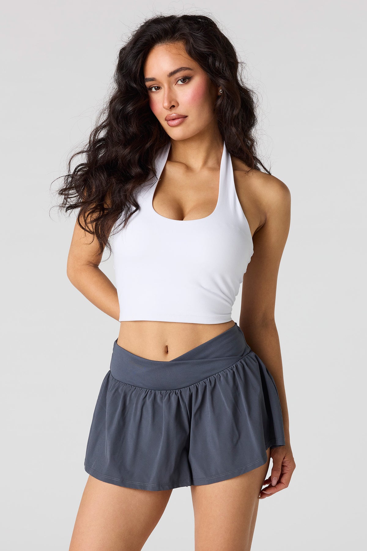 Sommer Ray Active High Density Flowy Short - Dark Grey