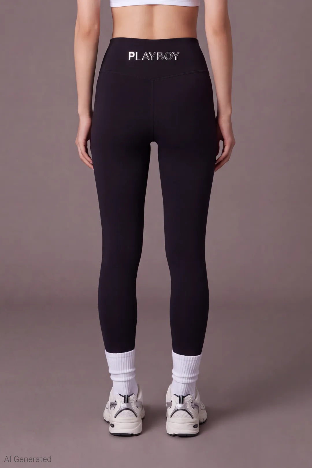 Alt View 3. Playboy Chrome Detail Legging - Black