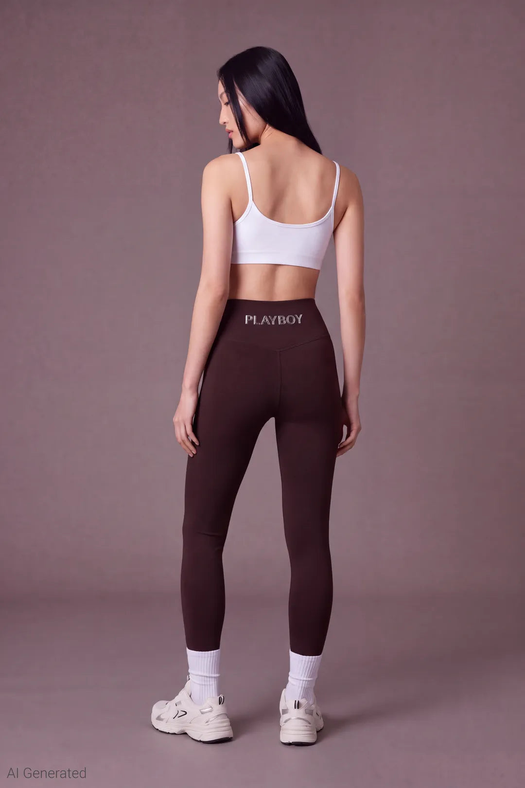 Alt View 2. Playboy Chrome Detail Legging - Brown