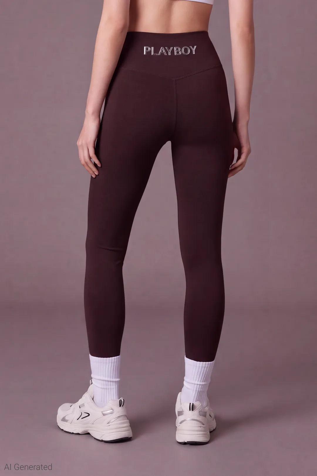 Alt View 3. Playboy Chrome Detail Legging - Brown