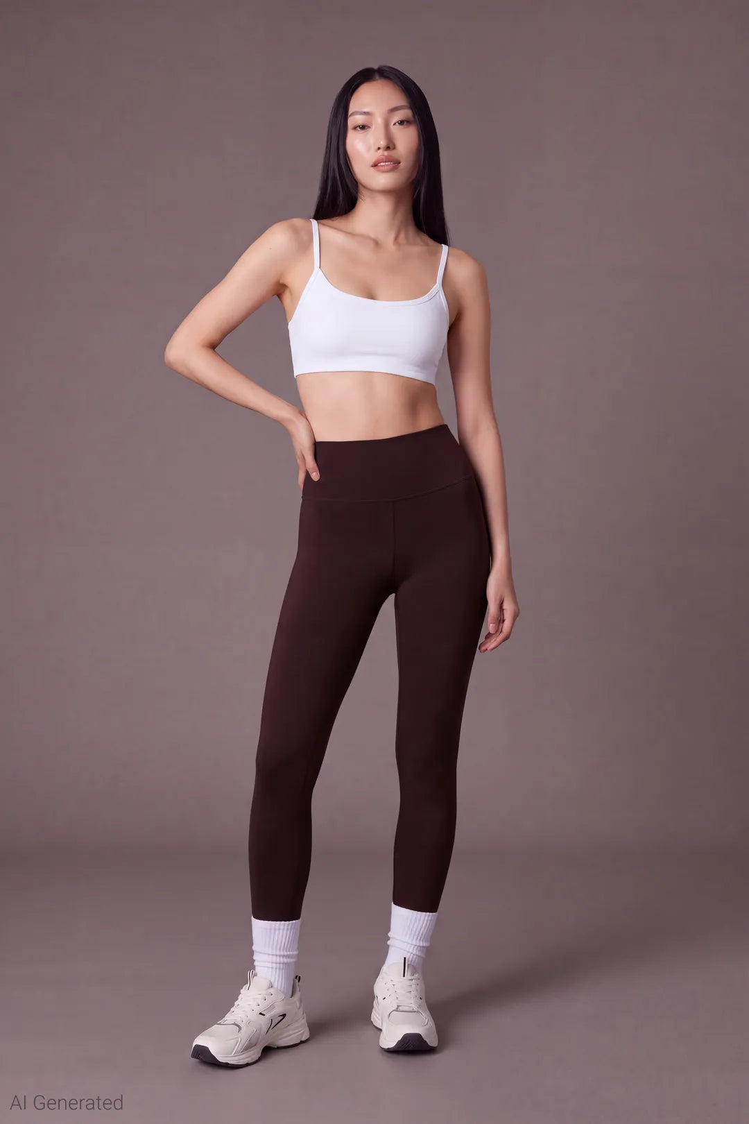 Playboy Chrome Detail Legging - Brown