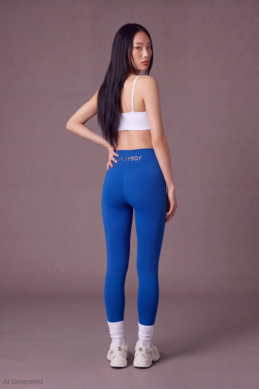 Alt View 2. Playboy Chrome Detail Legging - Blue
