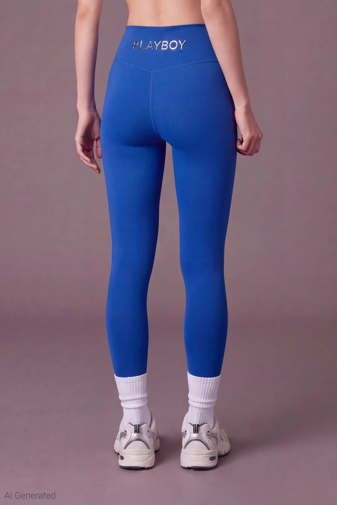 Alt View 3. Playboy Chrome Detail Legging - Blue