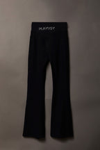 Playboy Chrome Detail Crossover Waist Flare Legging