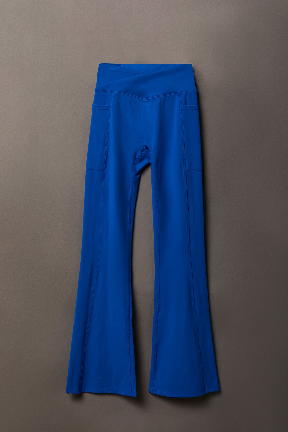 Alt View 2. Playboy Chrome Detail Crossover Waist Flare Legging - Blue