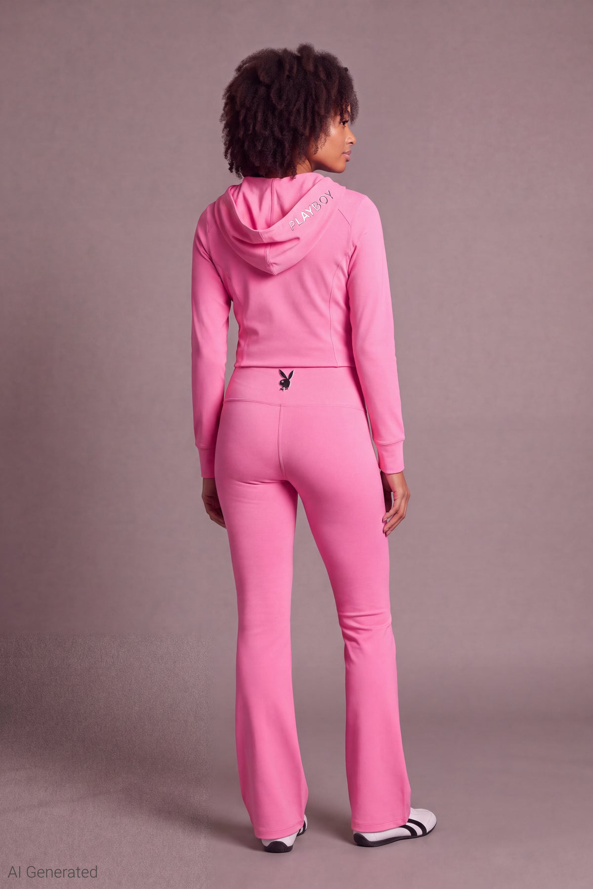 Alt View 2. Playboy Chrome Detail Flare Legging - Pink