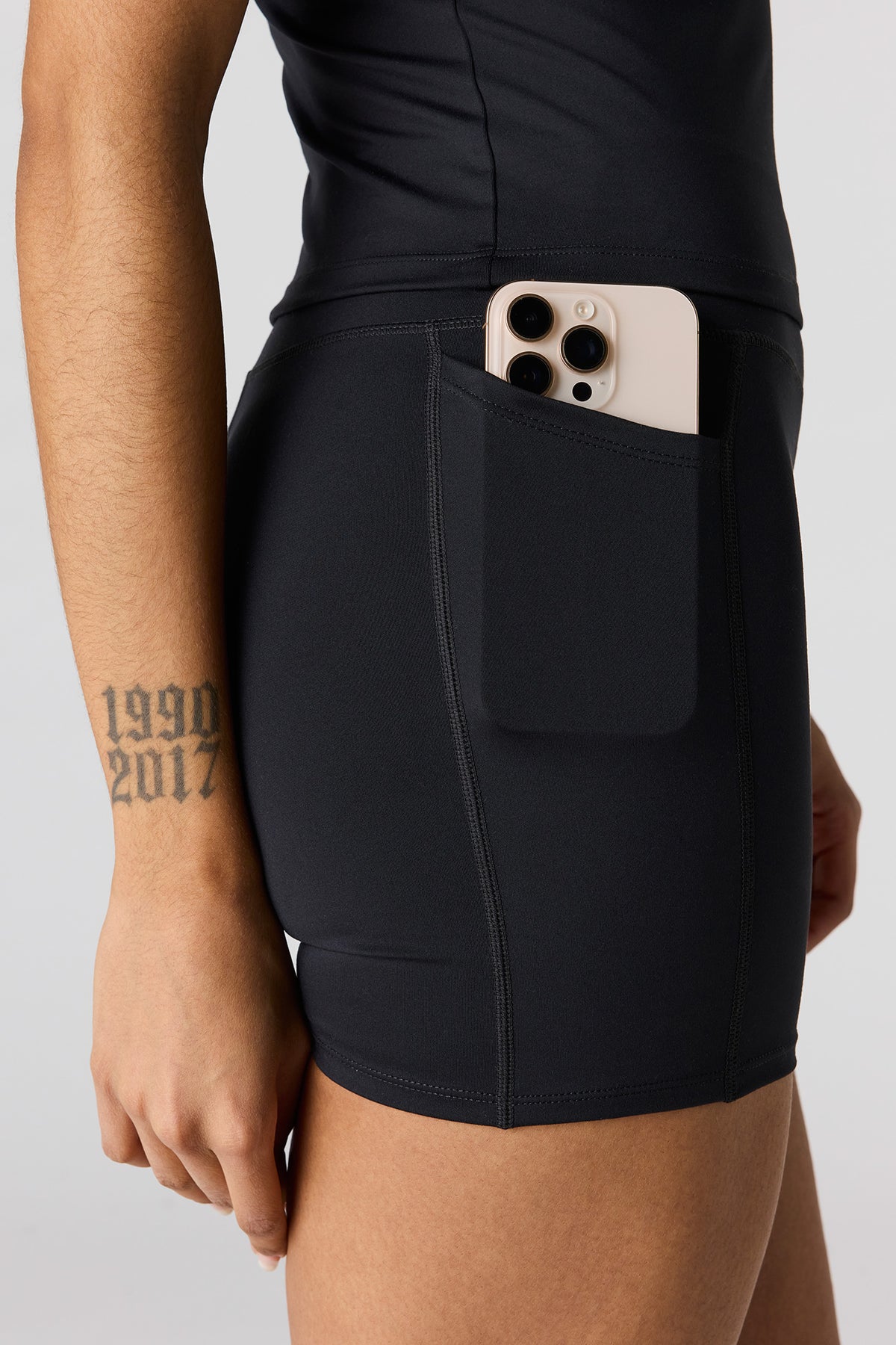 Alt View 4. Active High Density Short 4" - Black