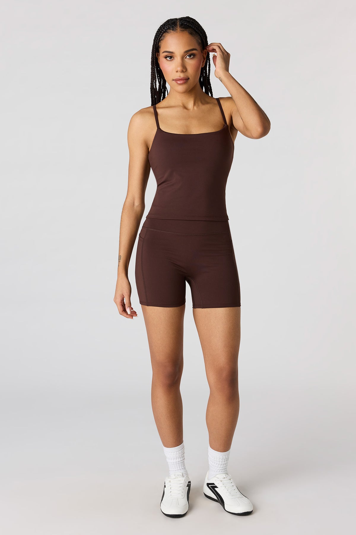 Alt View 3. Active High Density Short 4" - Brown