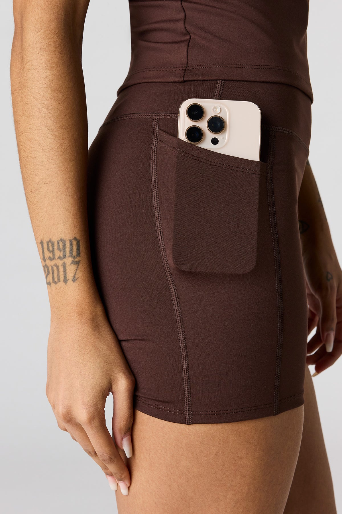 Alt View 4. Active High Density Short 4" - Brown
