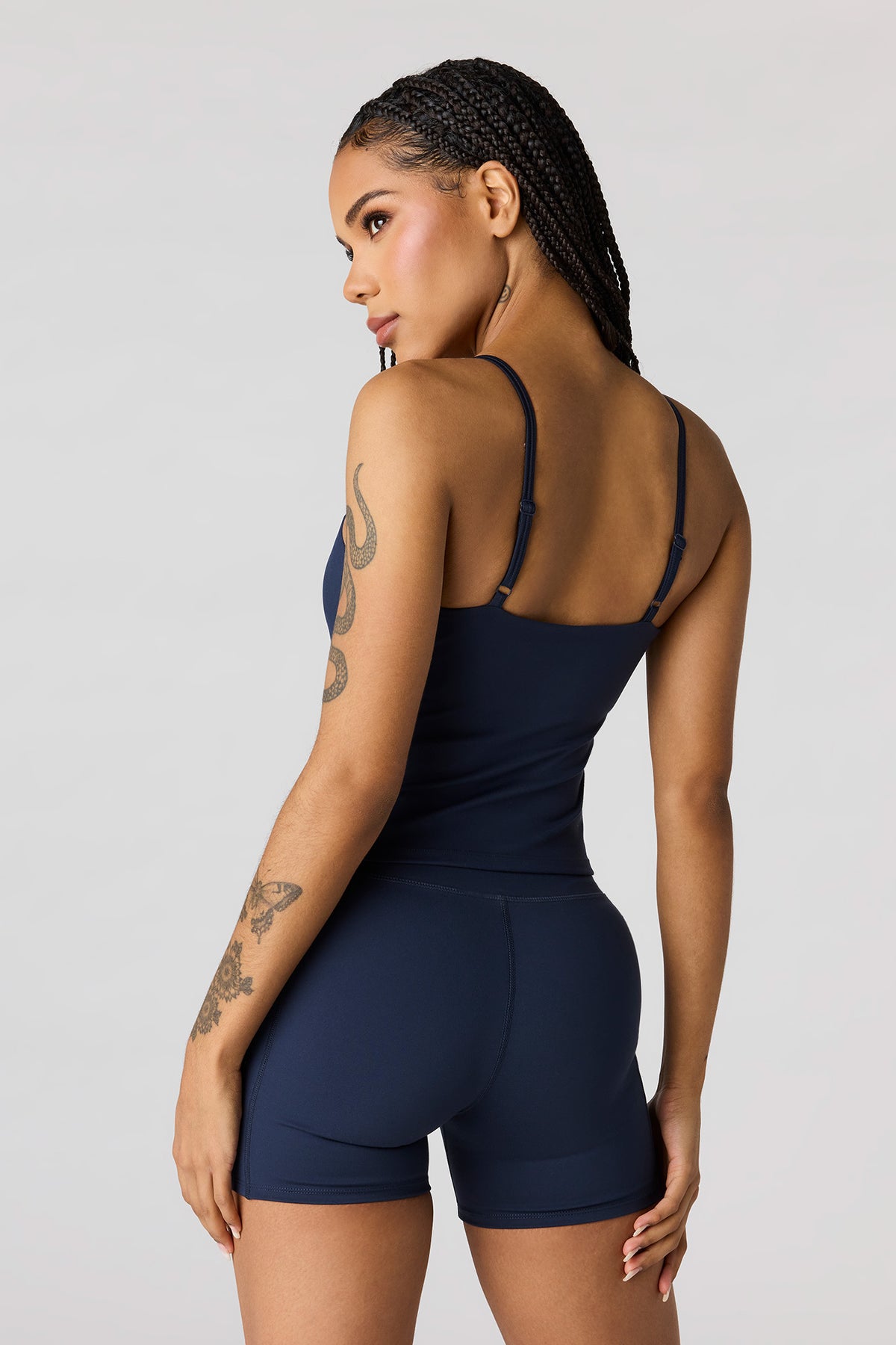 Alt View 2. Active High Density Short 4" - Navy