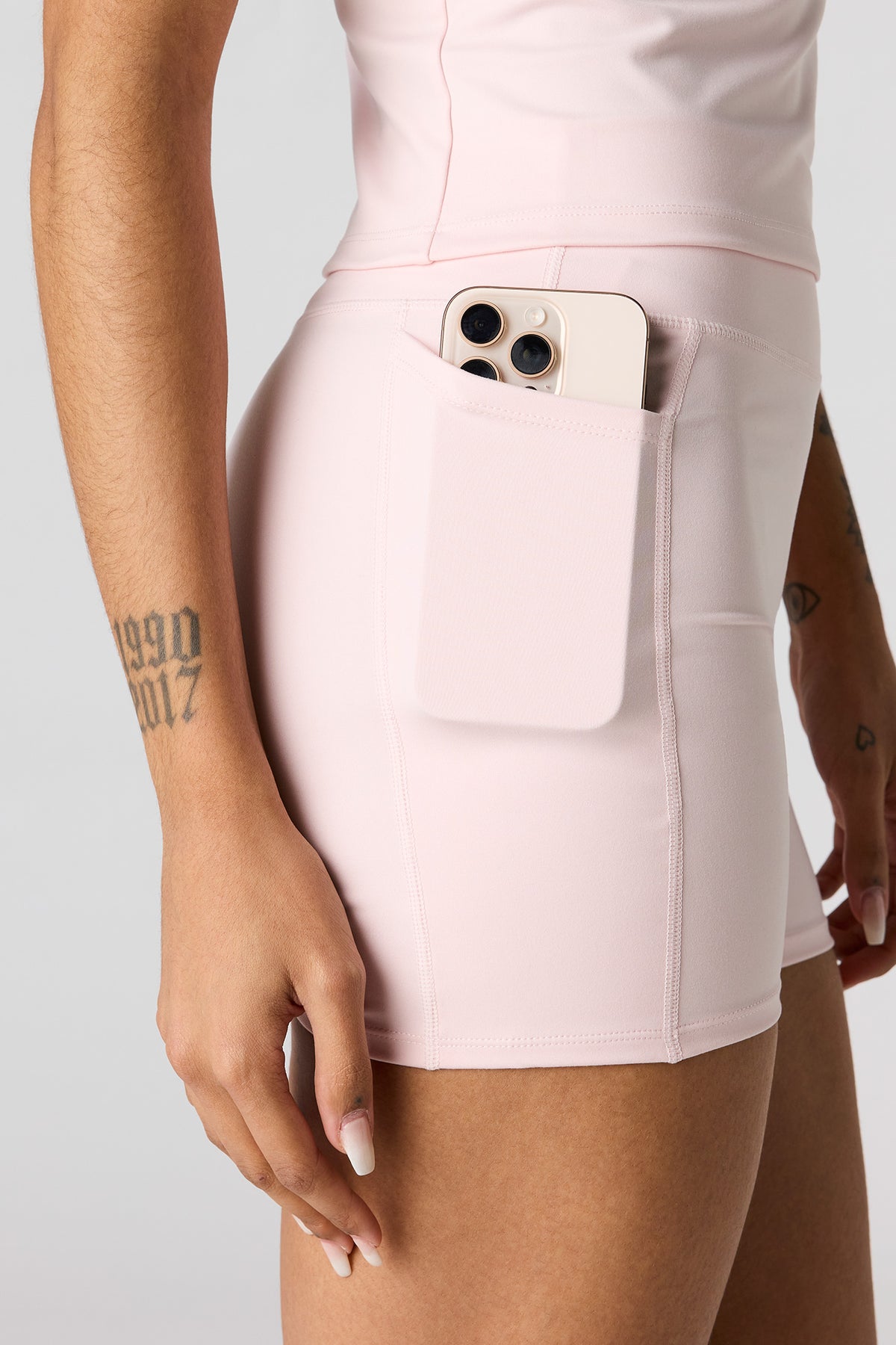Alt View 4. Active High Density Short 4" - Pink
