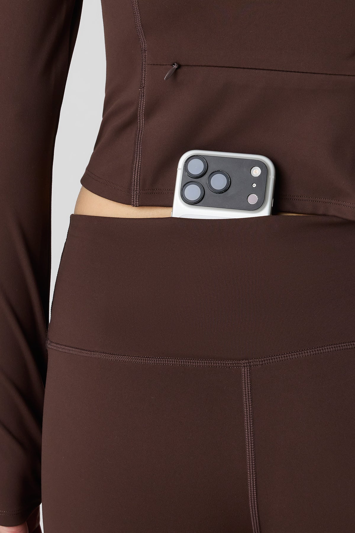 Alt View 4. Active High Density Legging - Brown
