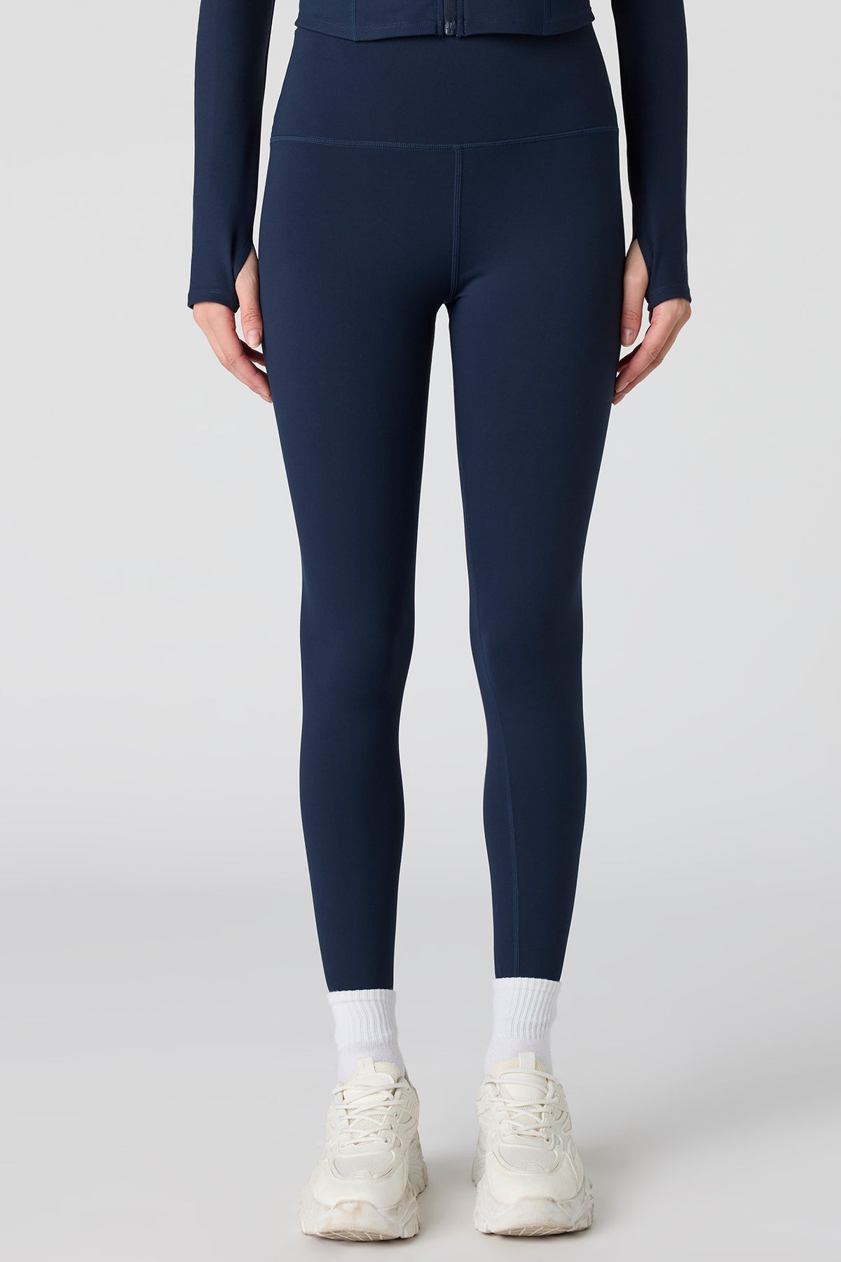 Alt View 2. Active High Density Legging - Navy