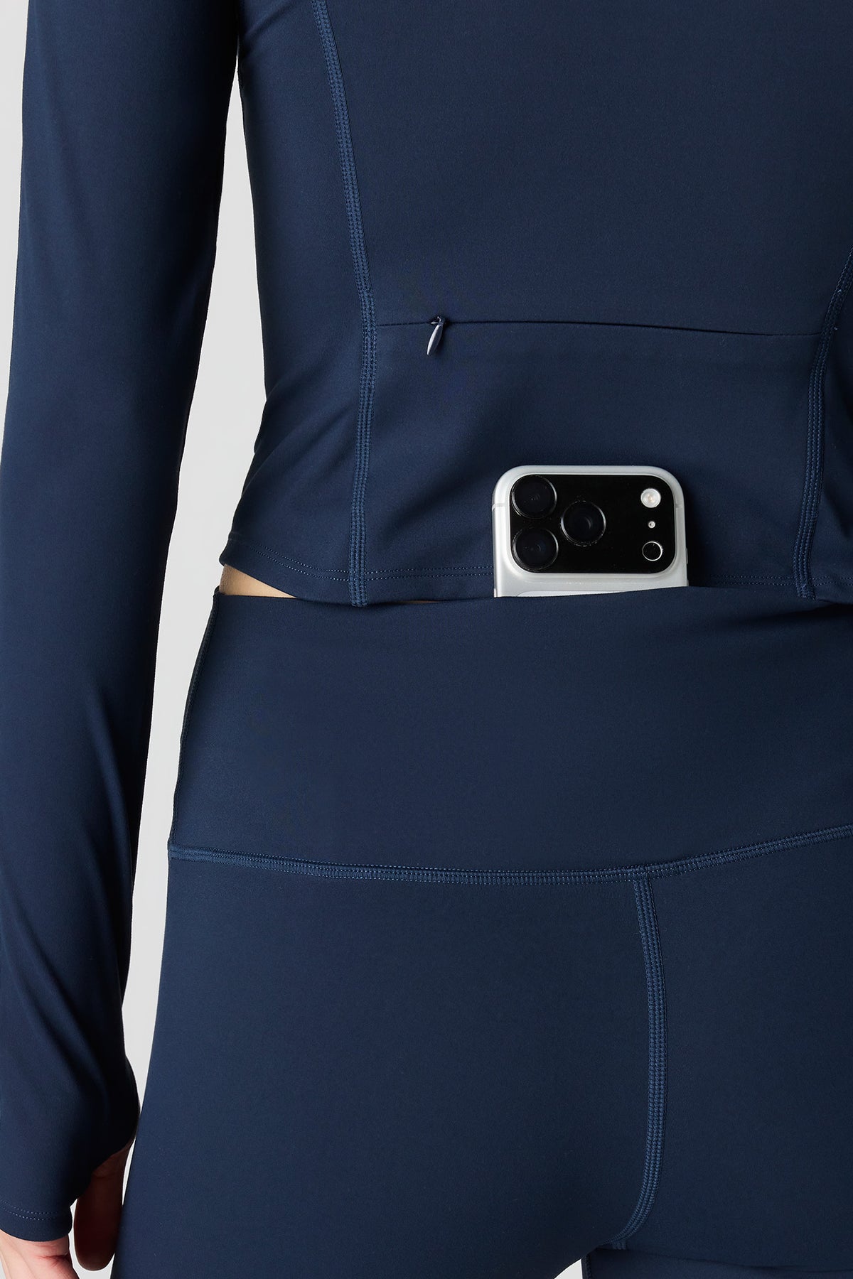 Alt View 4. Active High Density Legging - Navy