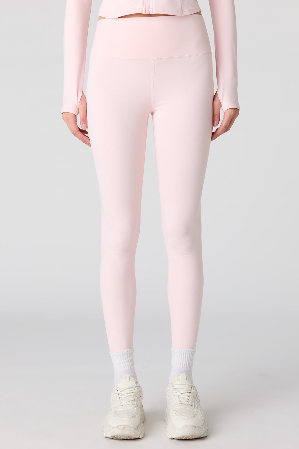 Alt View 2. Active High Density Legging - Pink