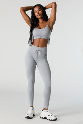 Active Seamless Ribbed Drawstring Legging