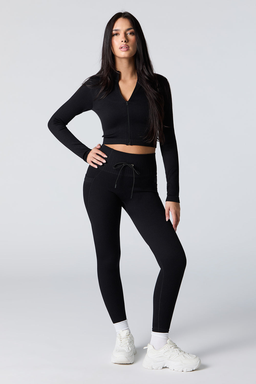 Sommer Ray Active Seamless Ribbed Drawstring Legging Sommer Ray Active Seamless Ribbed Drawstring Legging 5