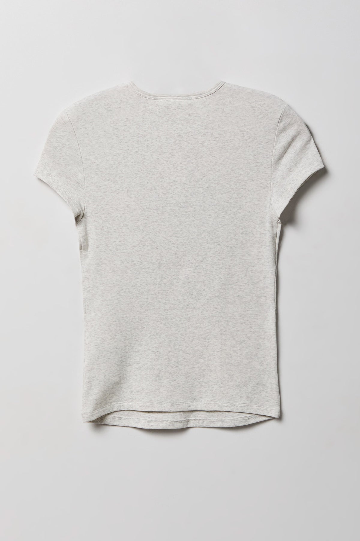 Alt View 4. Graphic Ribbed T-Shirt - Heather Grey