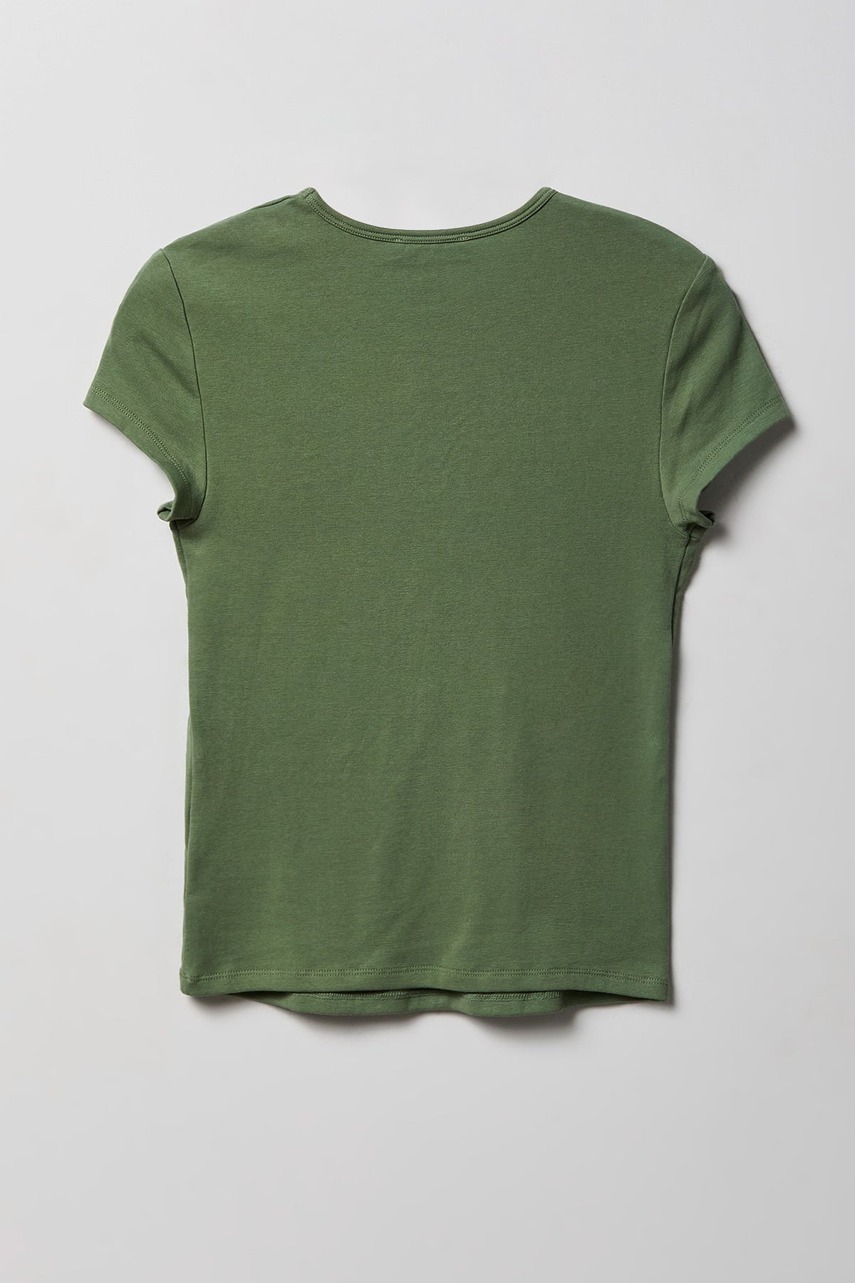 Alt View 4. Graphic Ribbed T-Shirt - Dark Green