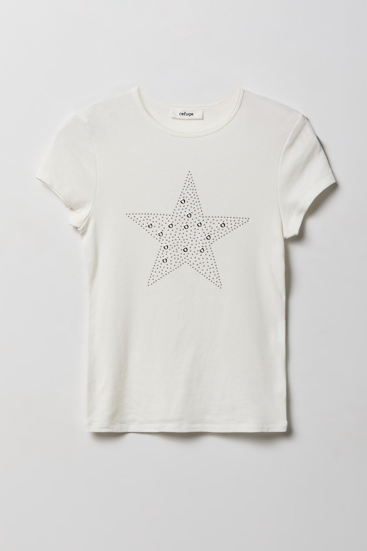 Alt View 3. Graphic Ribbed T-Shirt - Ivory