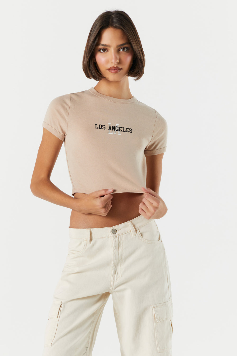 Los Angeles Graphic Baby Tee Los Angeles Graphic Baby Tee 1